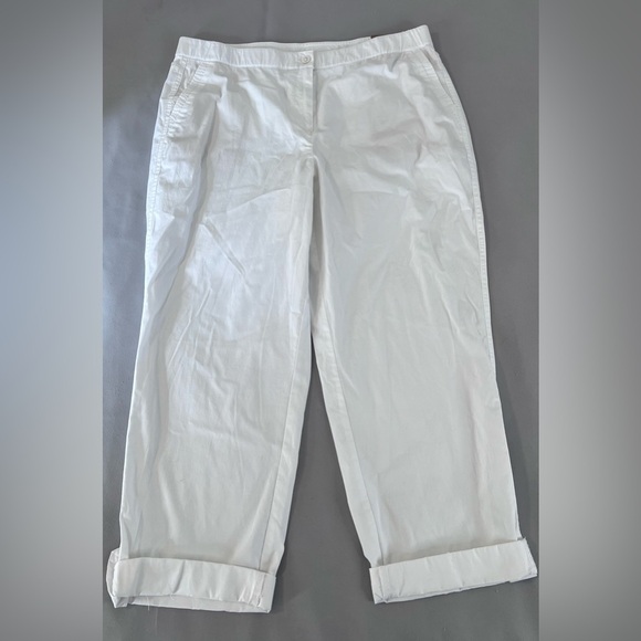 Chicos Fabulously Ankle Pants Womens 2.5 White Straight Leg Pants NWT‎ - Picture 1 of 9